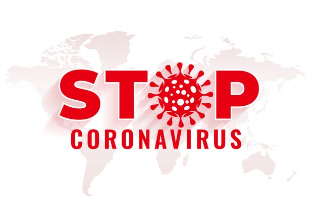 Detener el fondo de coronavirus con diseño de símbolo de virus