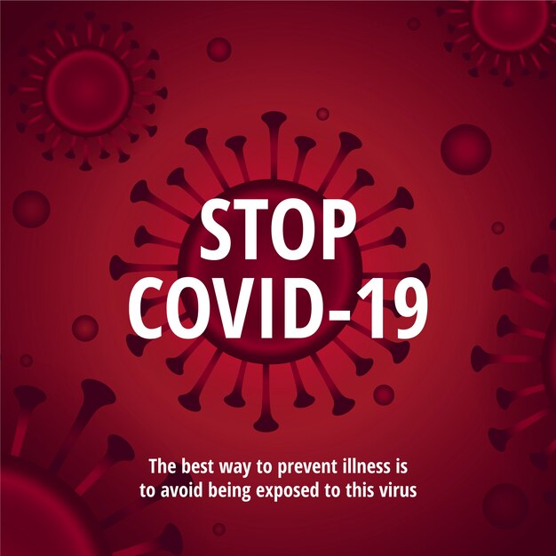 Detener la ilustración del coronavirus