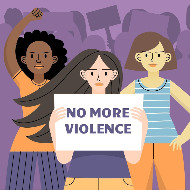 Vector gratuito detener la violencia de género