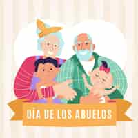 Vector gratuito dia de los abuelos ilustracion