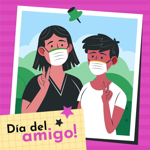 Vector gratuito dia del amigo - 20 de julio illustration