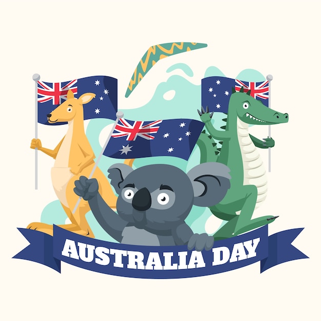 Día de australia con animales