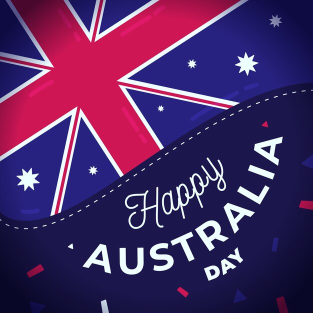 Día de Australia en diseño plano.