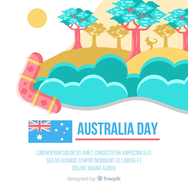 Vector gratuito día de australia