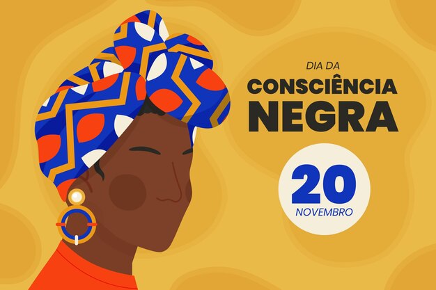Día de la conciencia negra dibujado a mano