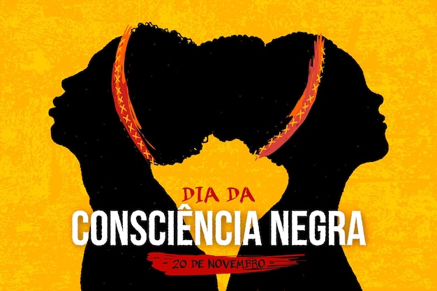 Vector gratuito día de la conciencia negra dibujado a mano