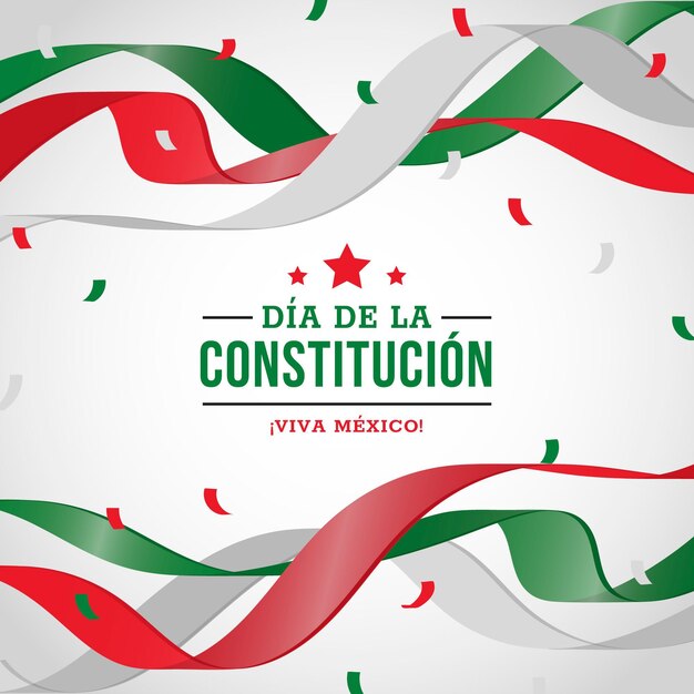 Día de la constitución de méxico plana