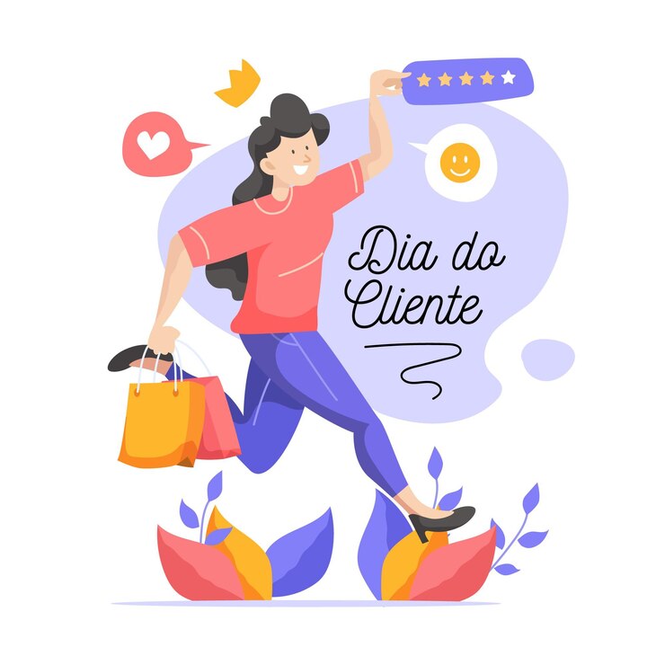 Vector gratuito dia hacer cliente con mujer y compras