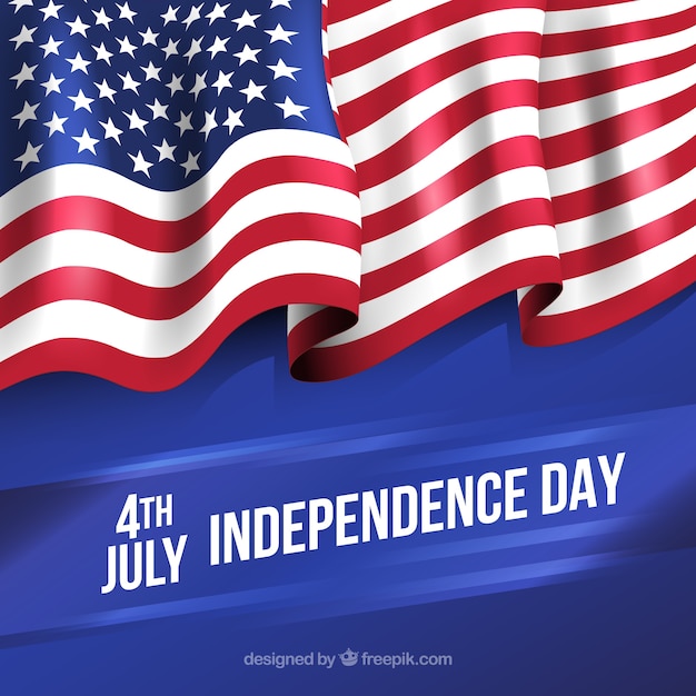 Día de la Independencia de los Estados Unidos con estilo realista