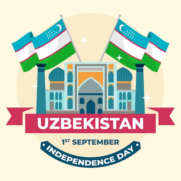 Vector gratuito día de la independencia de uzbekistán