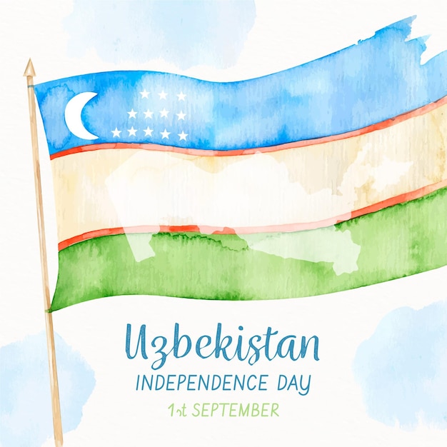 Vector gratuito día de la independencia de uzbekistán