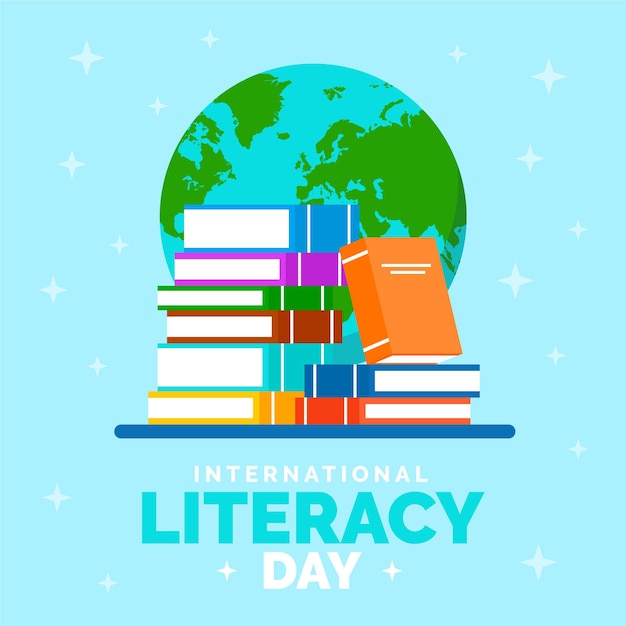 Vector gratuito día internacional de la alfabetización