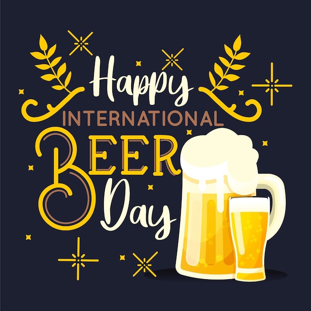 Día internacional de la cerveza con pinta