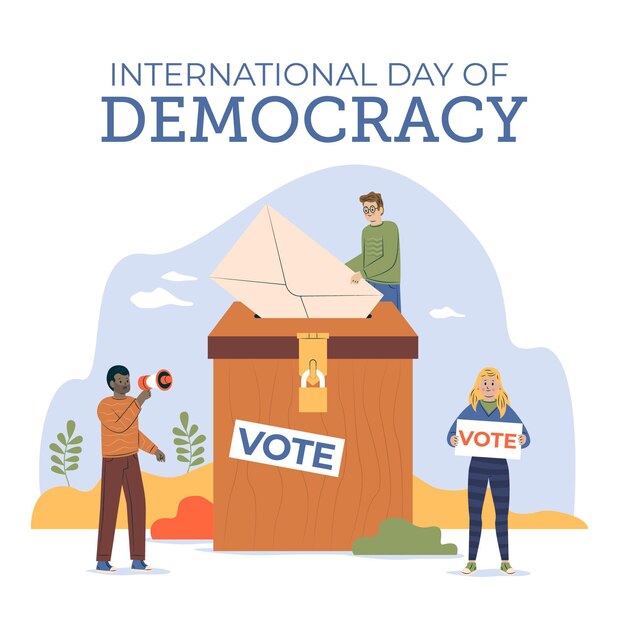 Vector gratuito dia internacional de la democracia