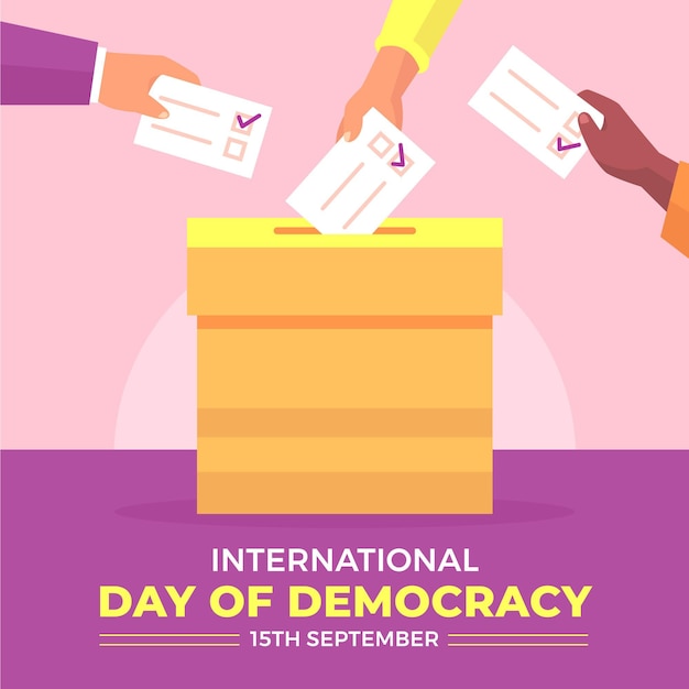 Vector gratuito dia internacional de la democracia