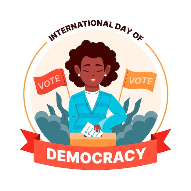 Vector gratuito dia internacional de la democracia