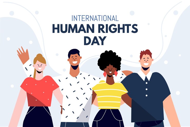 Día internacional de los derechos humanos plano
