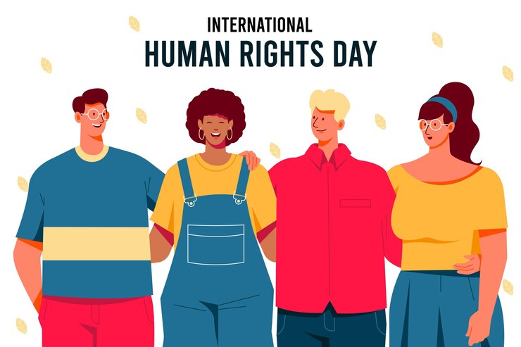 Día internacional de los derechos humanos plano