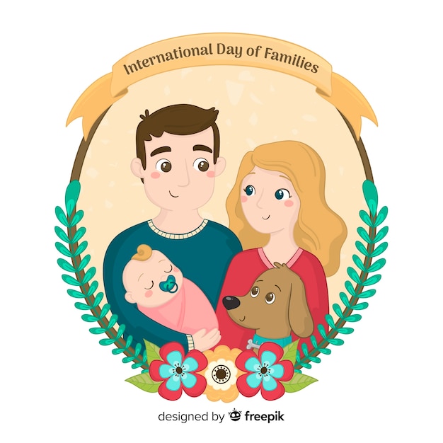 Vector gratuito día internacional de las familias