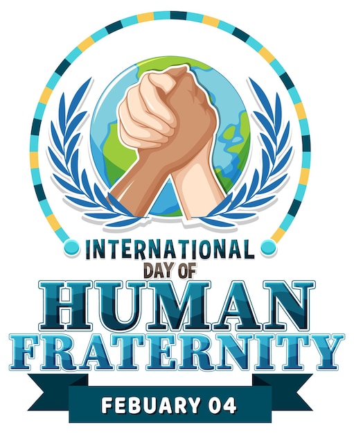 Vector gratuito dia internacional de la fraternidad humana