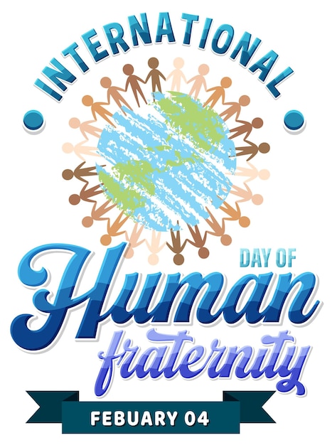 Vector gratuito dia internacional de la fraternidad humana