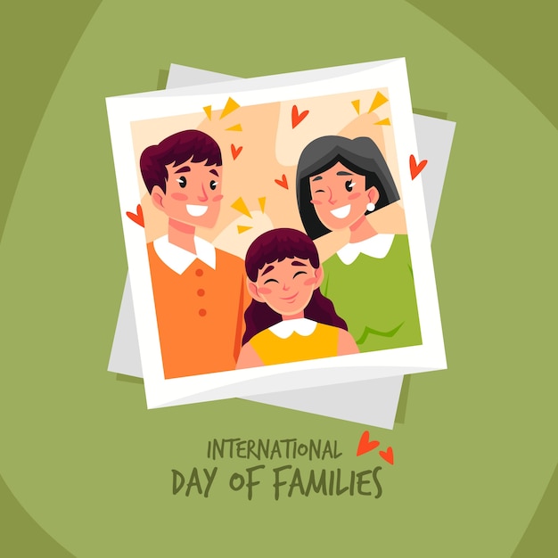 Día internacional ilustrado de las familias.