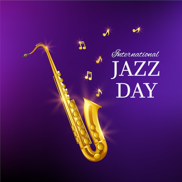 Día internacional del jazz con saxofón