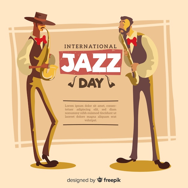 Vector gratuito día internacional del jazz