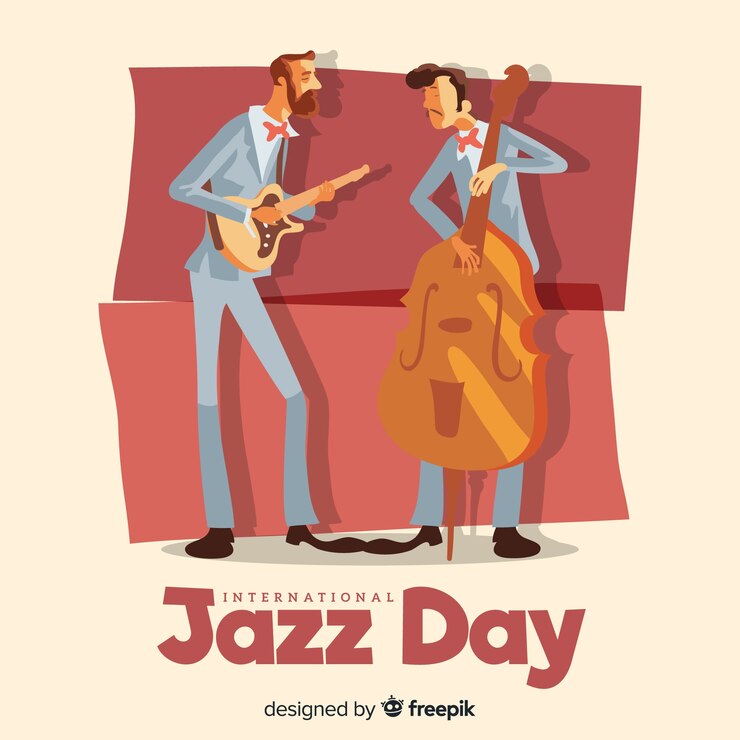 Vector gratuito día internacional del jazz