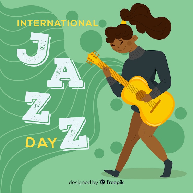 Vector gratuito día internacional del jazz