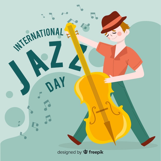 Vector gratuito día internacional del jazz