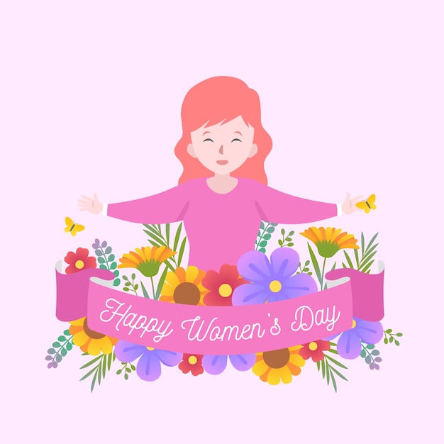 Vector gratuito día internacional de la mujer floral
