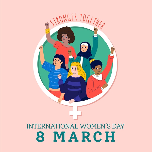 Día internacional de la mujer más fuerte juntos