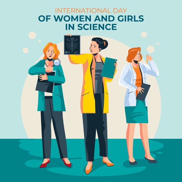 Día internacional de las mujeres y las niñas en la ilustración científica