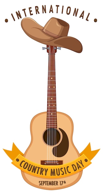 Vector gratuito día internacional de la música country