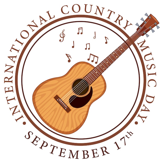 Vector gratuito día internacional de la música country