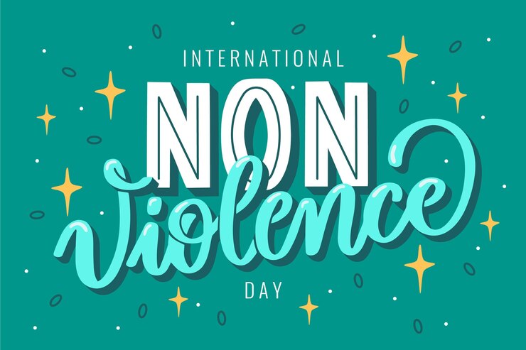 Vector gratuito dia internacional de la no violencia