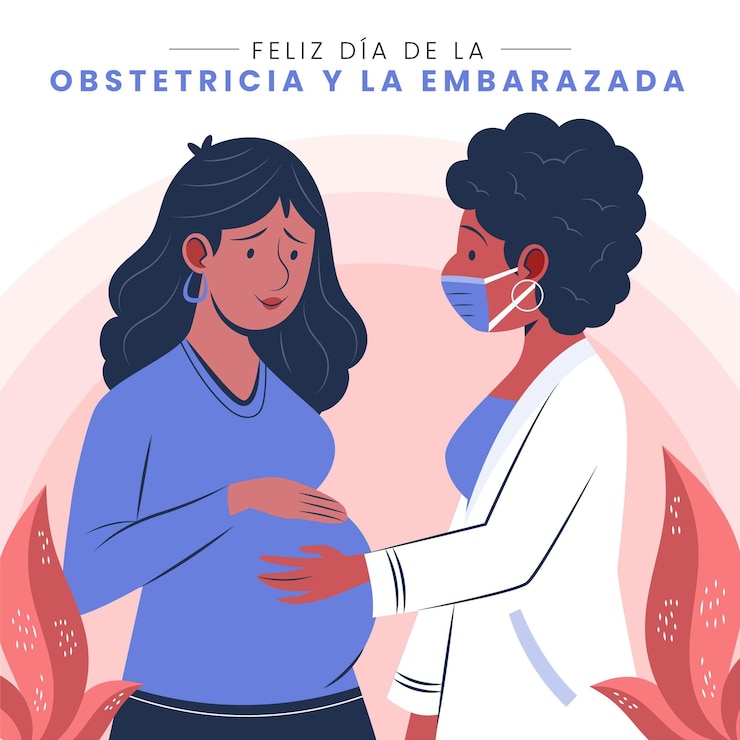 Vector gratuito dia internacional de la obstetricia y la embarazada illustration