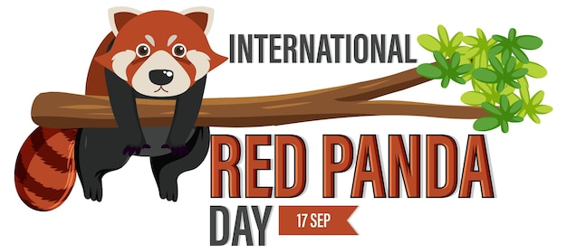 Vector gratuito día internacional del panda rojo