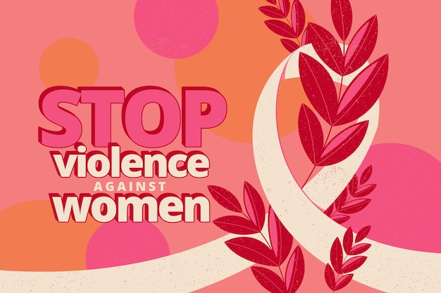 Vector gratuito día internacional plano dibujado a mano para la eliminación de la violencia contra las mujeres
