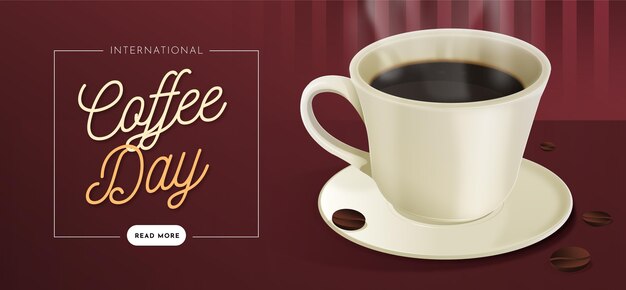 Día internacional realista del café.