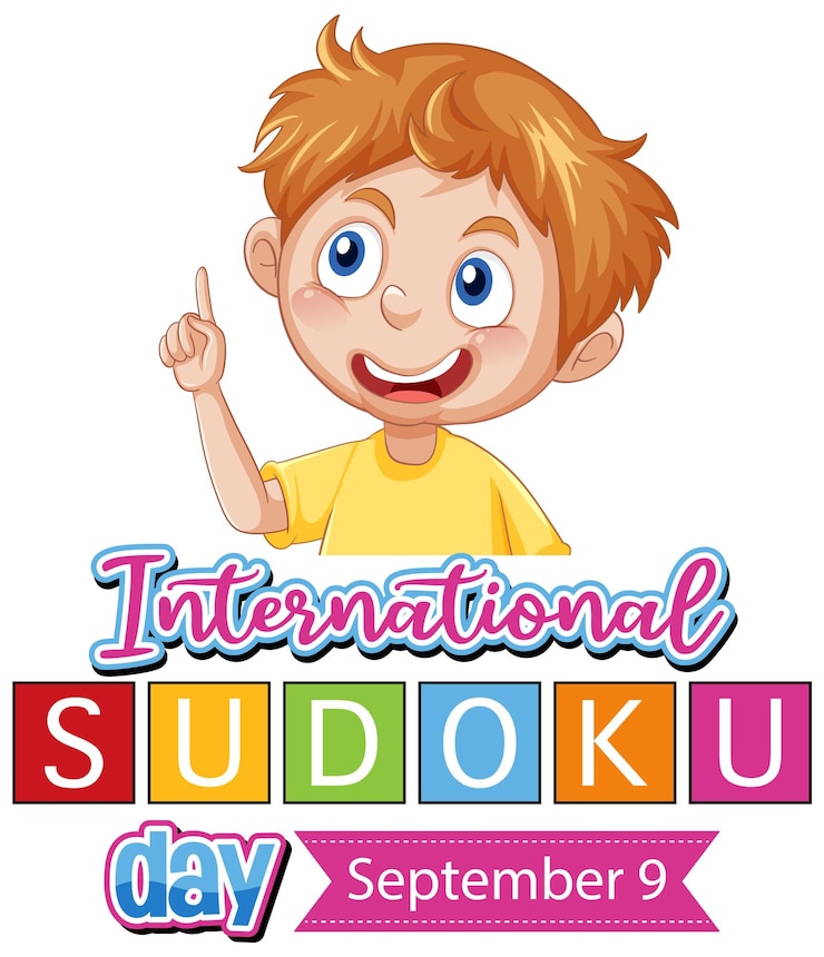 Vector gratuito día internacional del sudoku 9 de septiembre