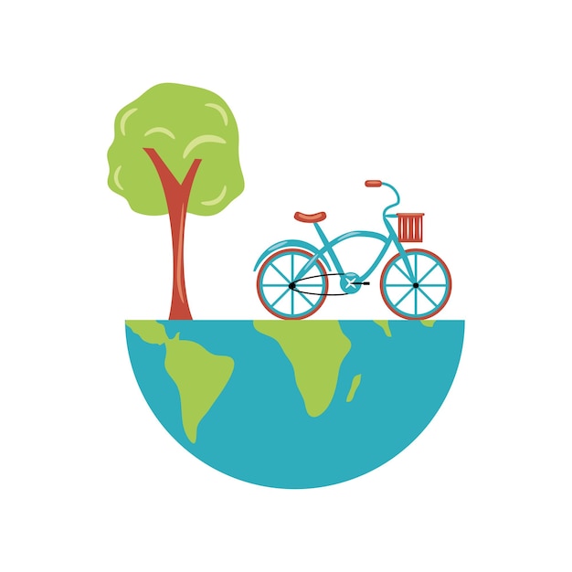 día libre de automóviles ecología icono aislado