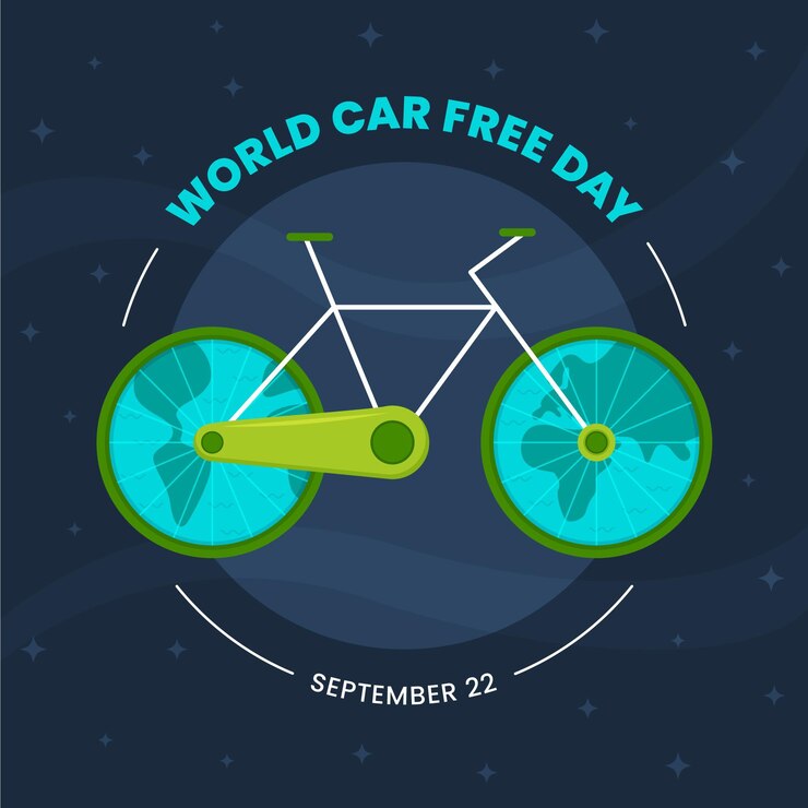 Vector gratuito día libre del mundo del automóvil de diseño plano