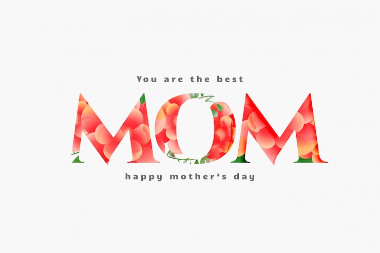 Vector gratuito día de la madre feliz mejor diseño de tarjeta de mamá