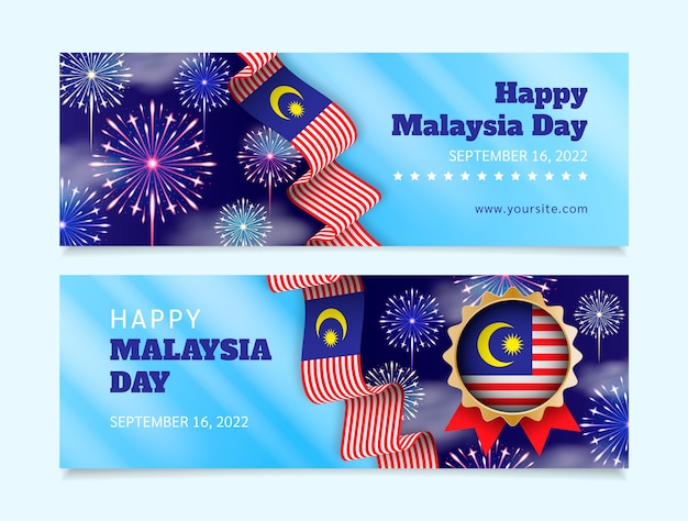 Vector gratuito día de malasia realista