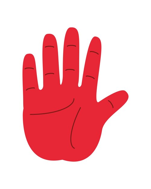 día de la mano roja aislado