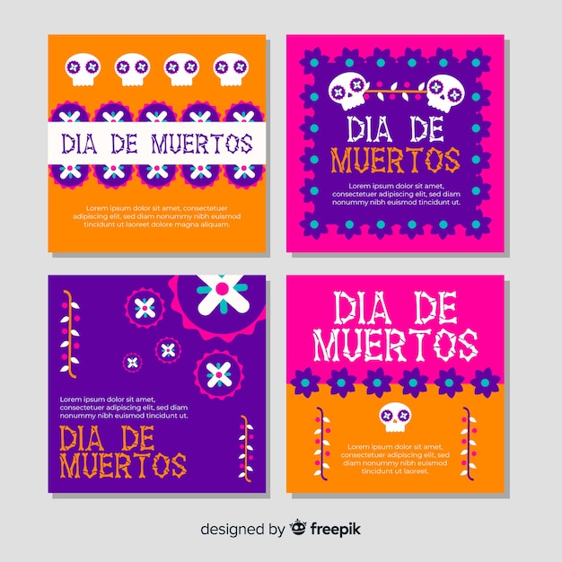 Día de muertos instagram post collection