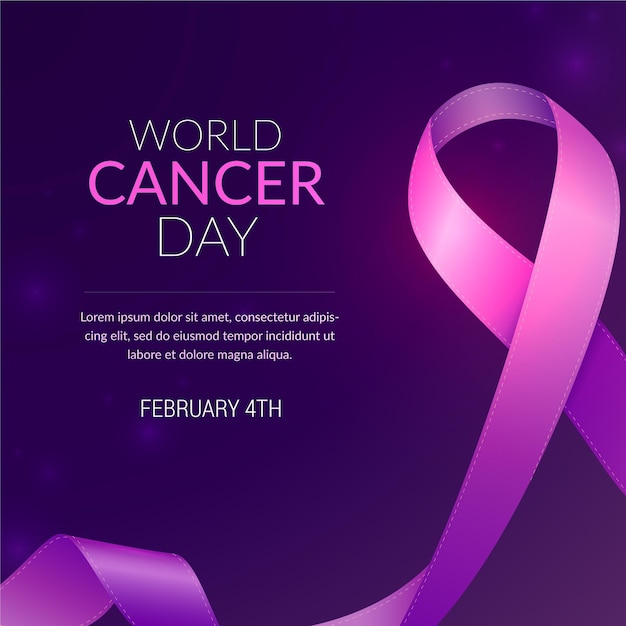 Día mundial del cáncer realista