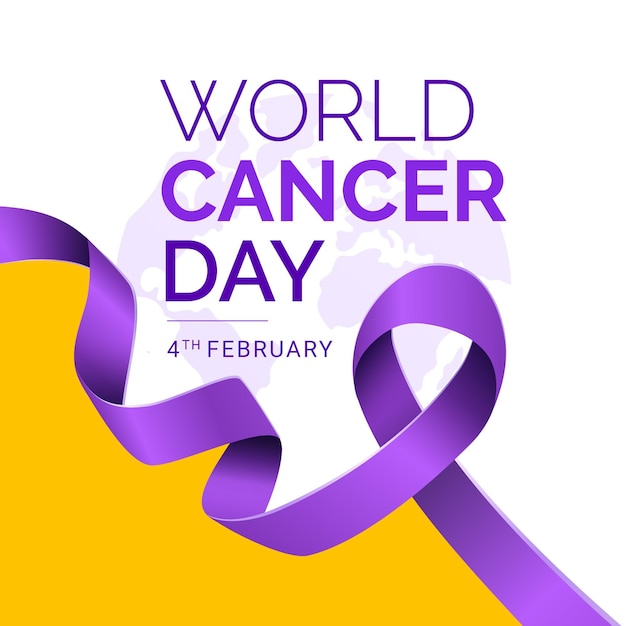 Vector gratuito día mundial del cáncer realista